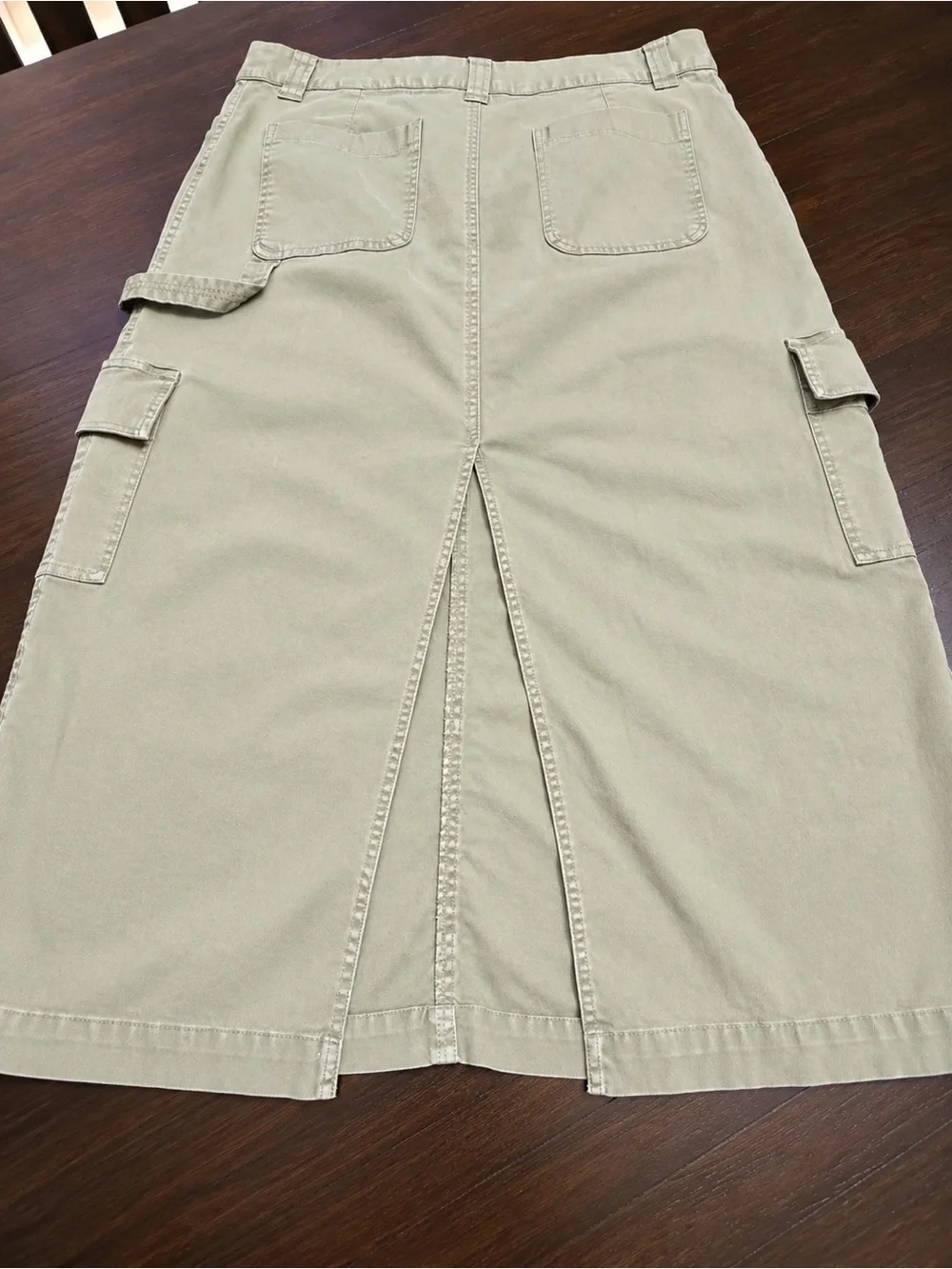 BP Sage Green Cargo Midi Skirt Size 10 Utility Y2K Gorpcore Fall